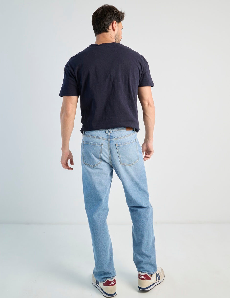 Jeans regular lavado claro para hombre 3