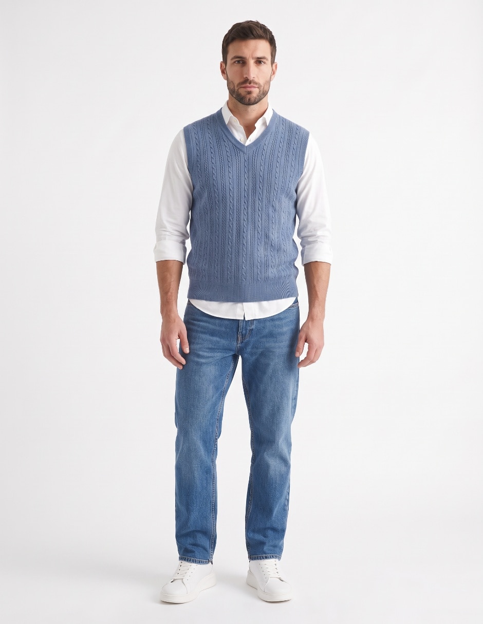 Chaleco trenzado para hombre 5