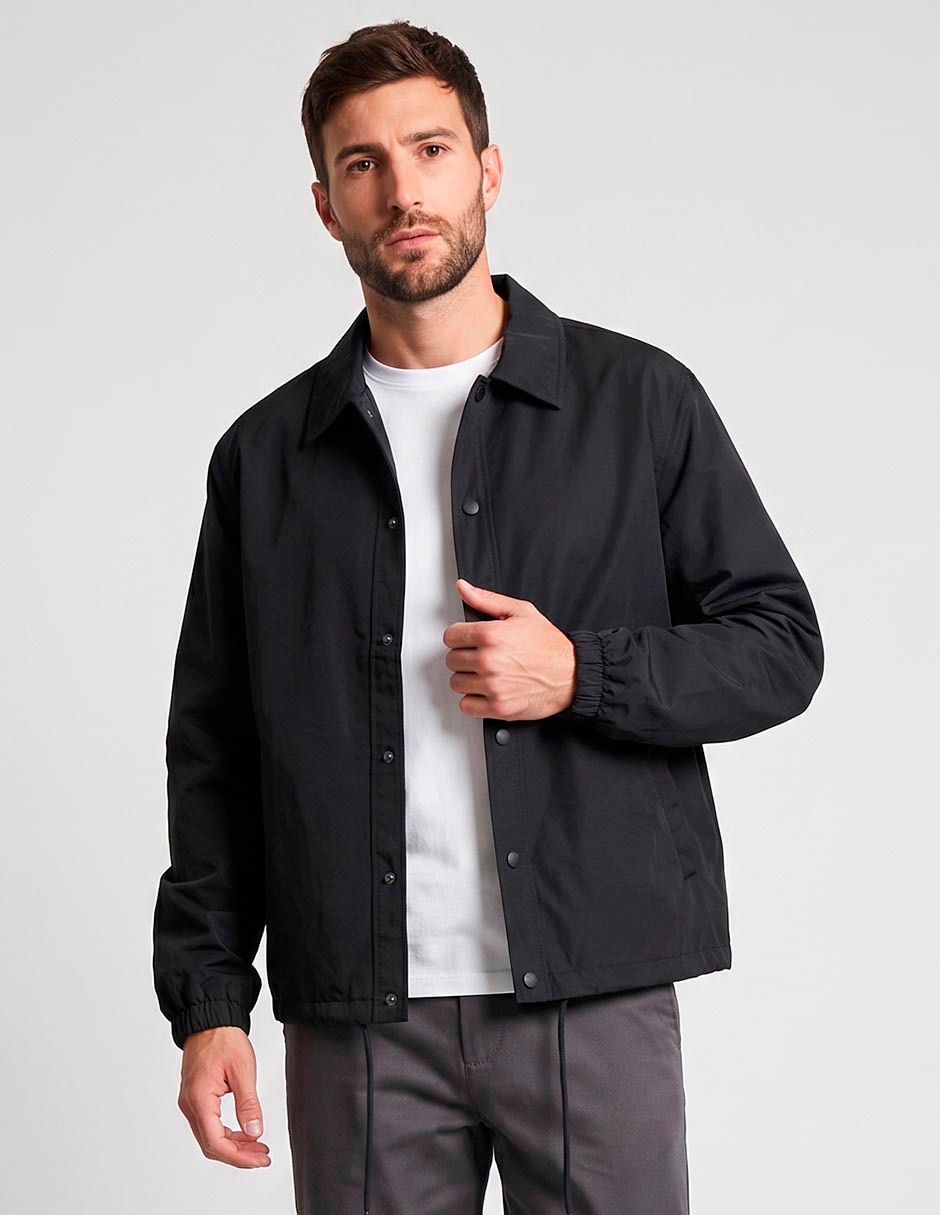 Chamarra casual con bolsillos para hombre