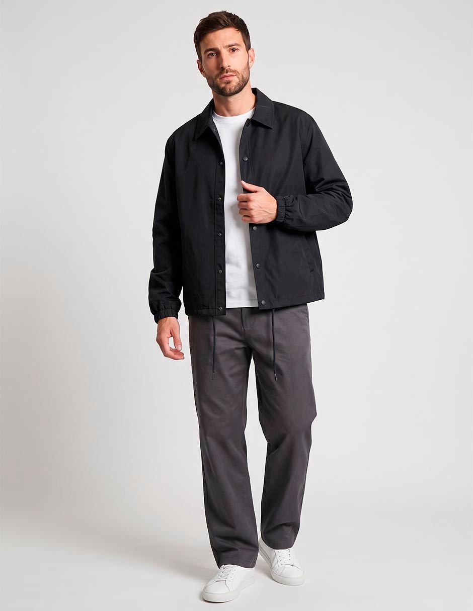 Chamarra casual con bolsillos para hombre