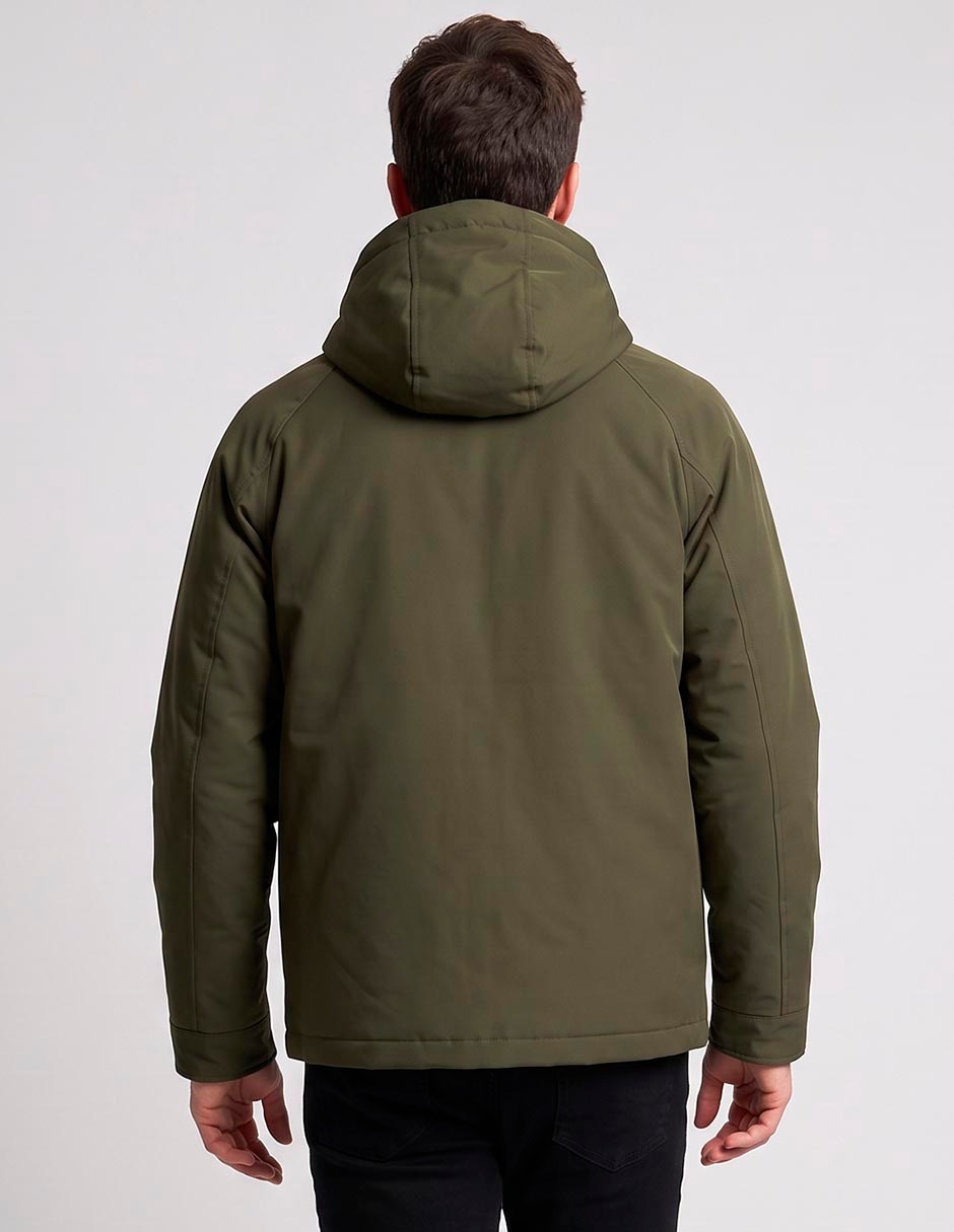 Chamarra parka con capucha para hombre 2