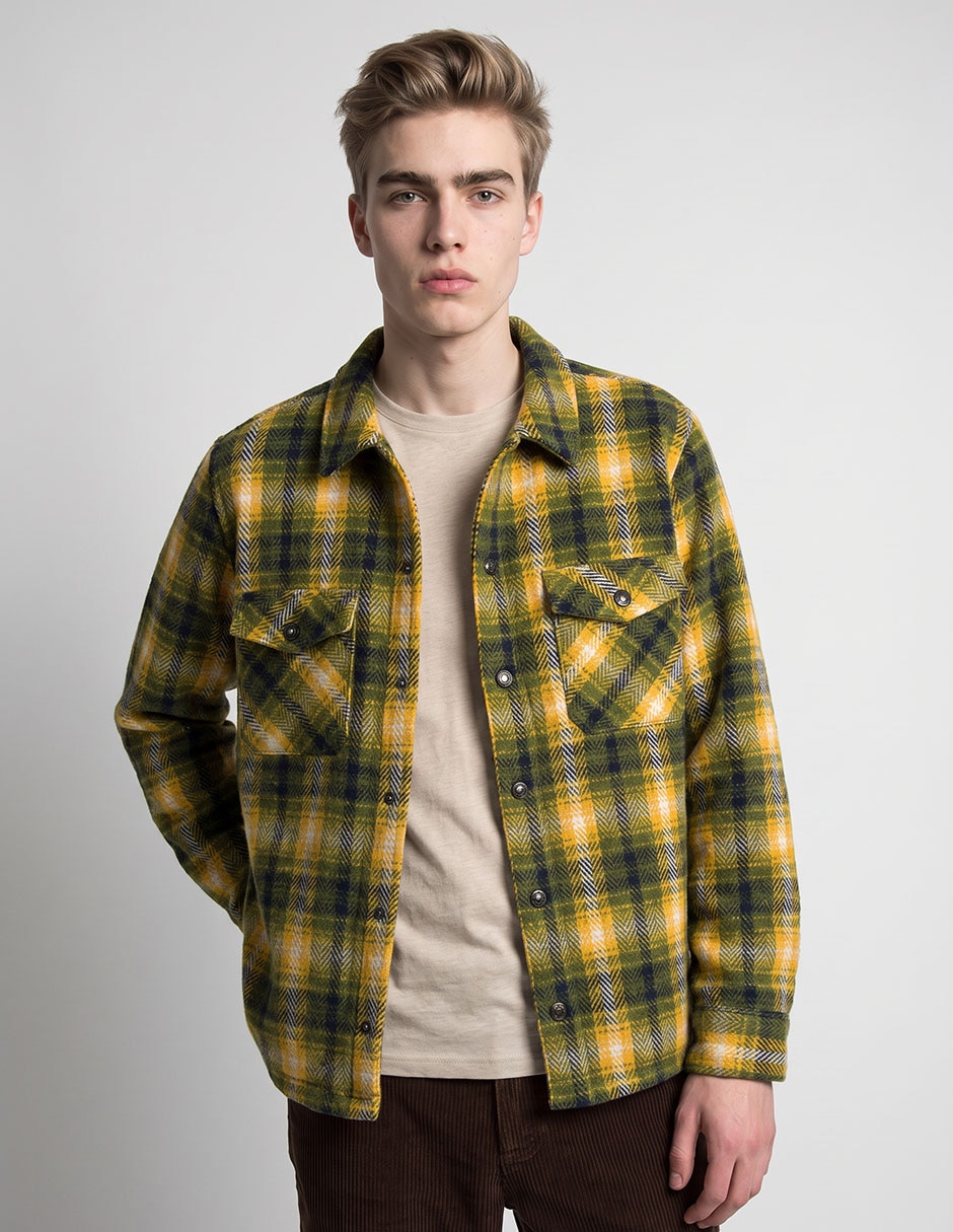 Camisa casual de algodón manga larga para hombre