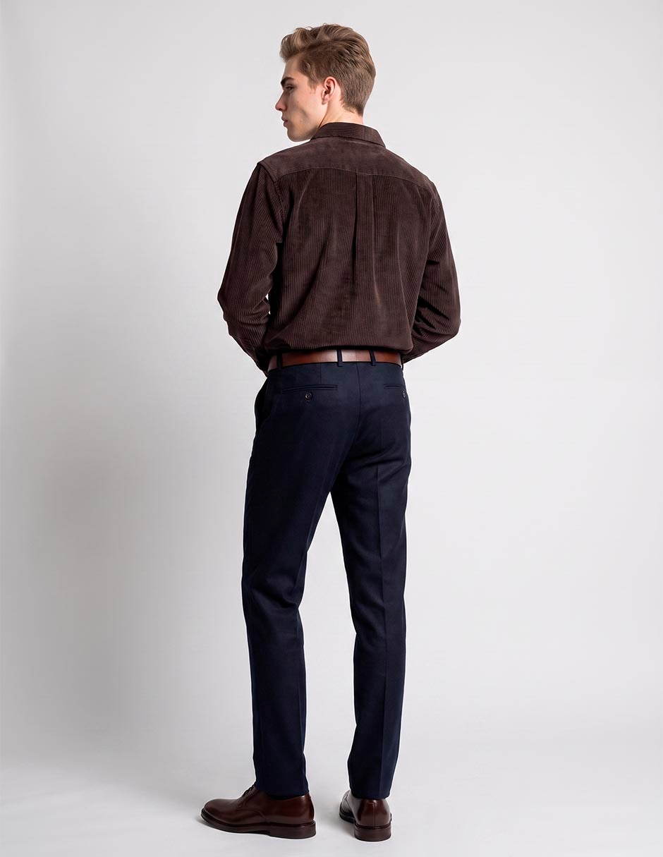 Camisa casual de algodón manga larga para hombre 2