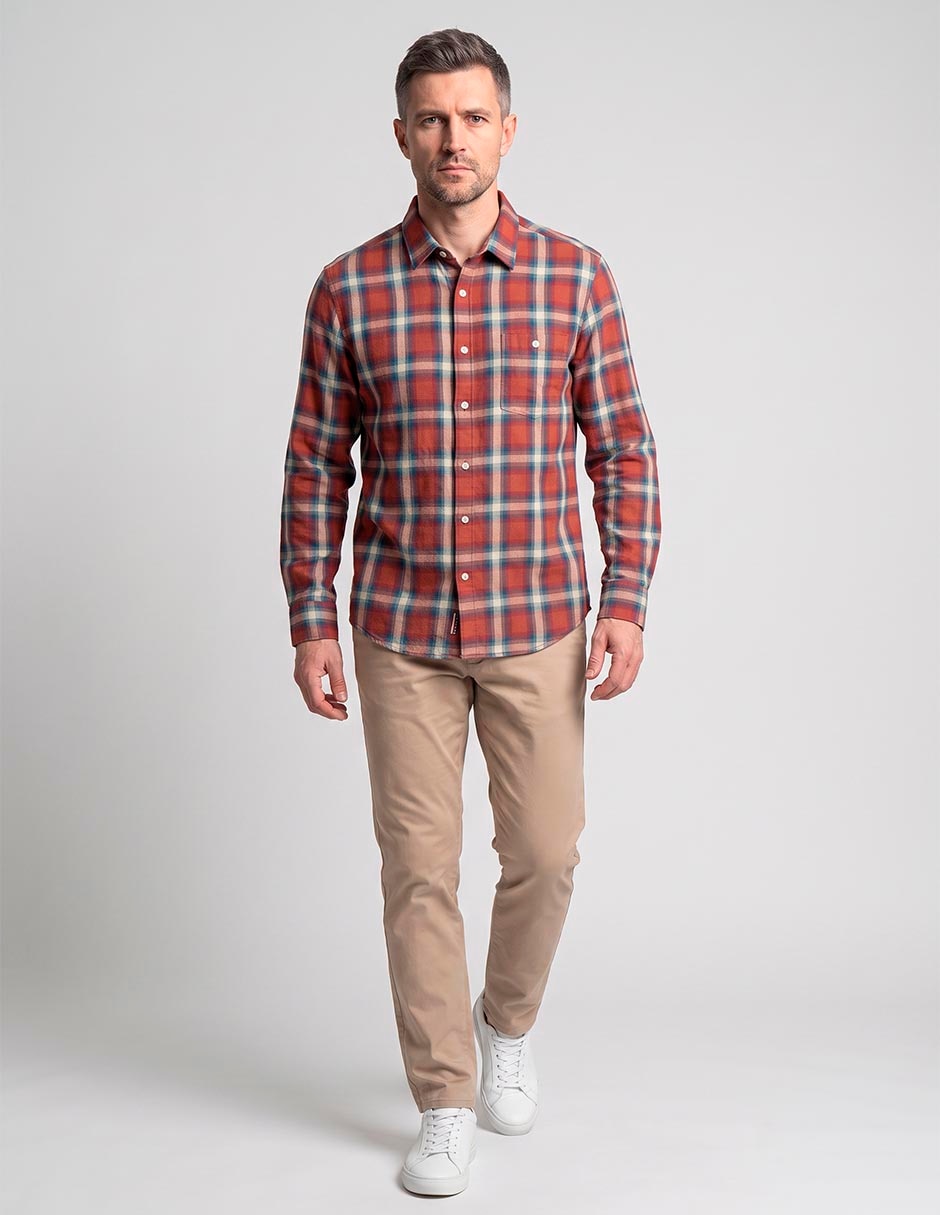 Camisa casual manga larga para hombre 3