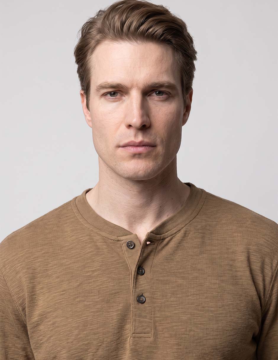 Playera cuello mao para hombre 3
