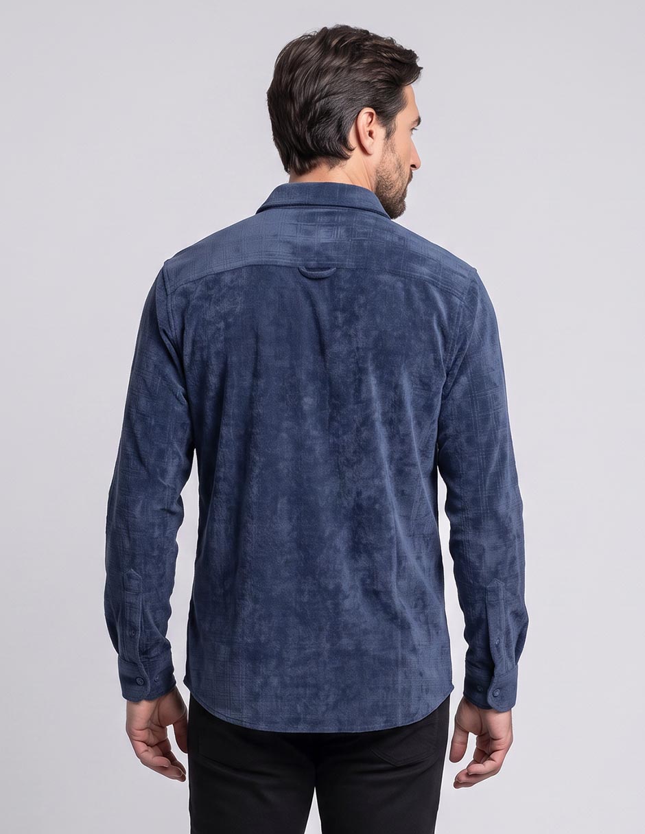 Camisa casual manga larga para hombre 2