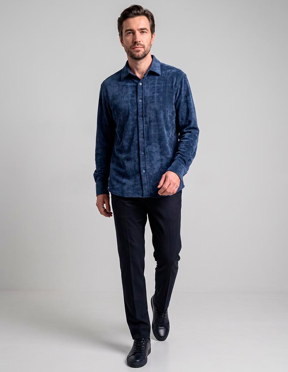 Camisa casual manga larga para hombre 3
