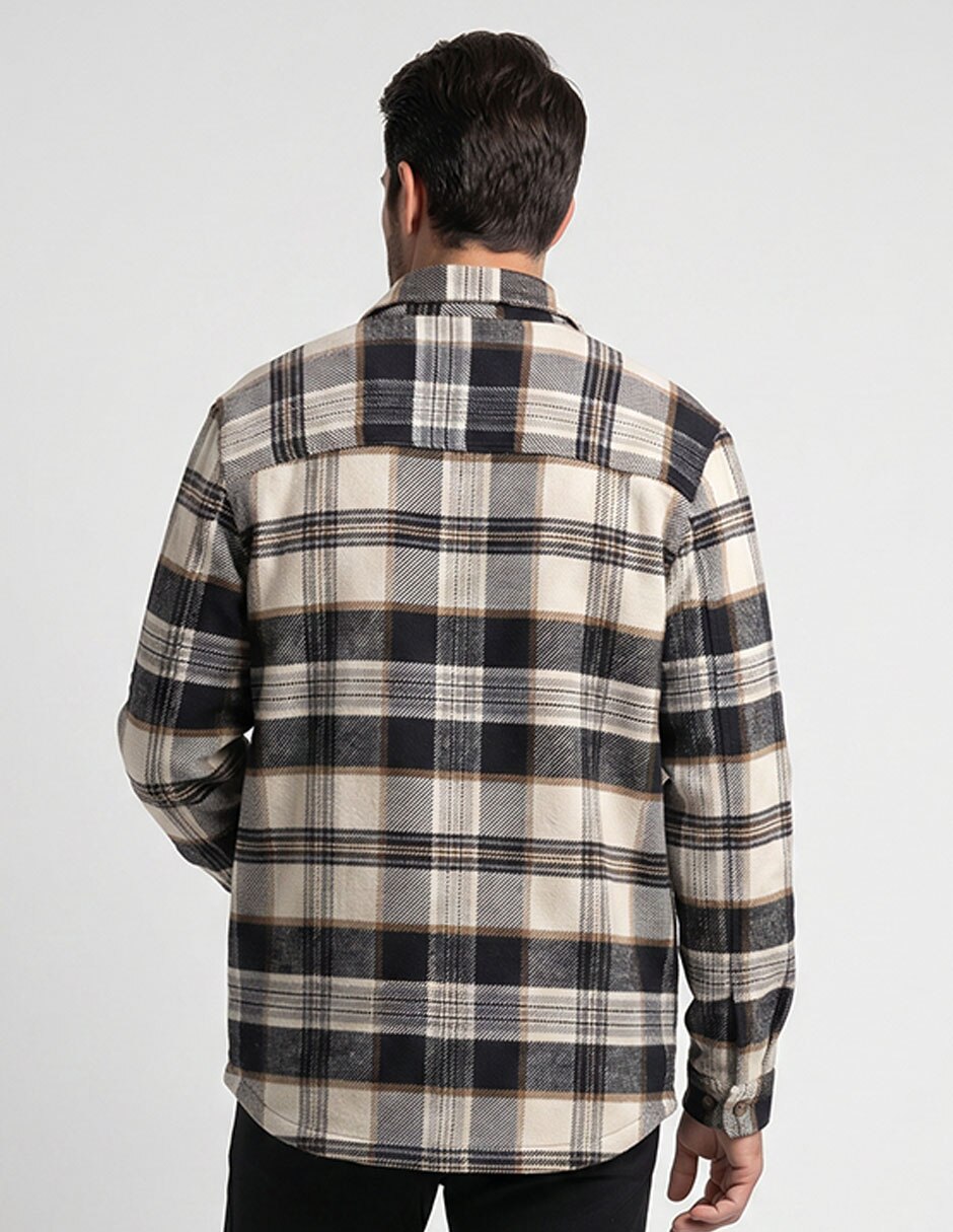 Camisa semiformal manga larga para hombre 2