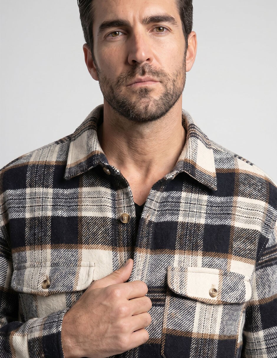 Camisa semiformal manga larga para hombre 3