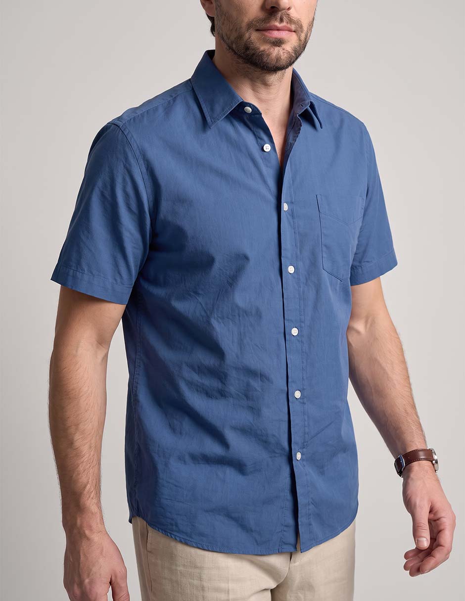 Camisa casual de algodón manga corta para hombre 3