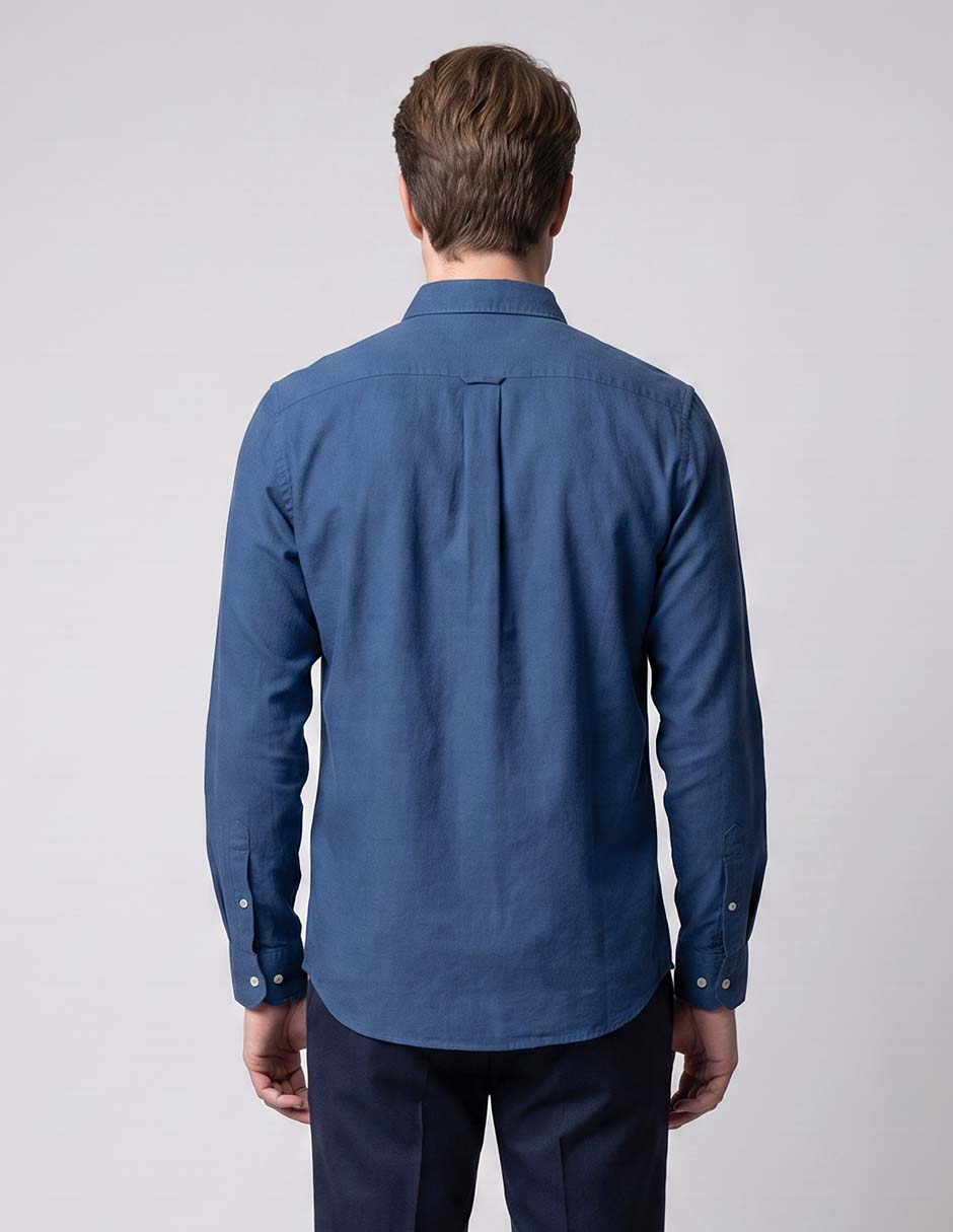 Camisa casual de algodón manga larga para hombre 2