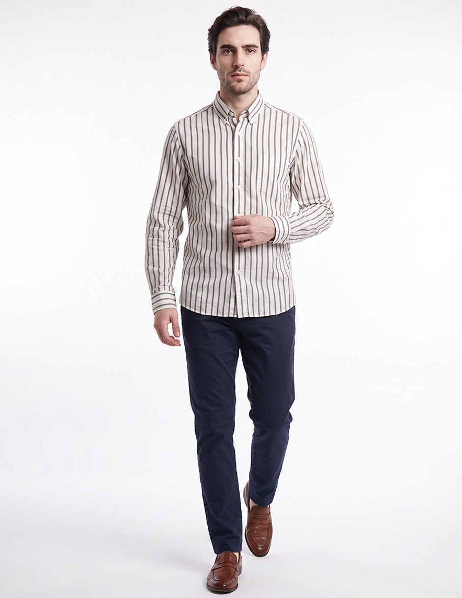 Camisa casual manga larga para hombre 3