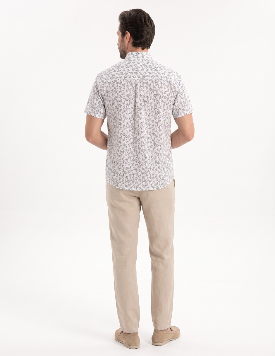 Camisa casual de algodón manga corta para hombre 2