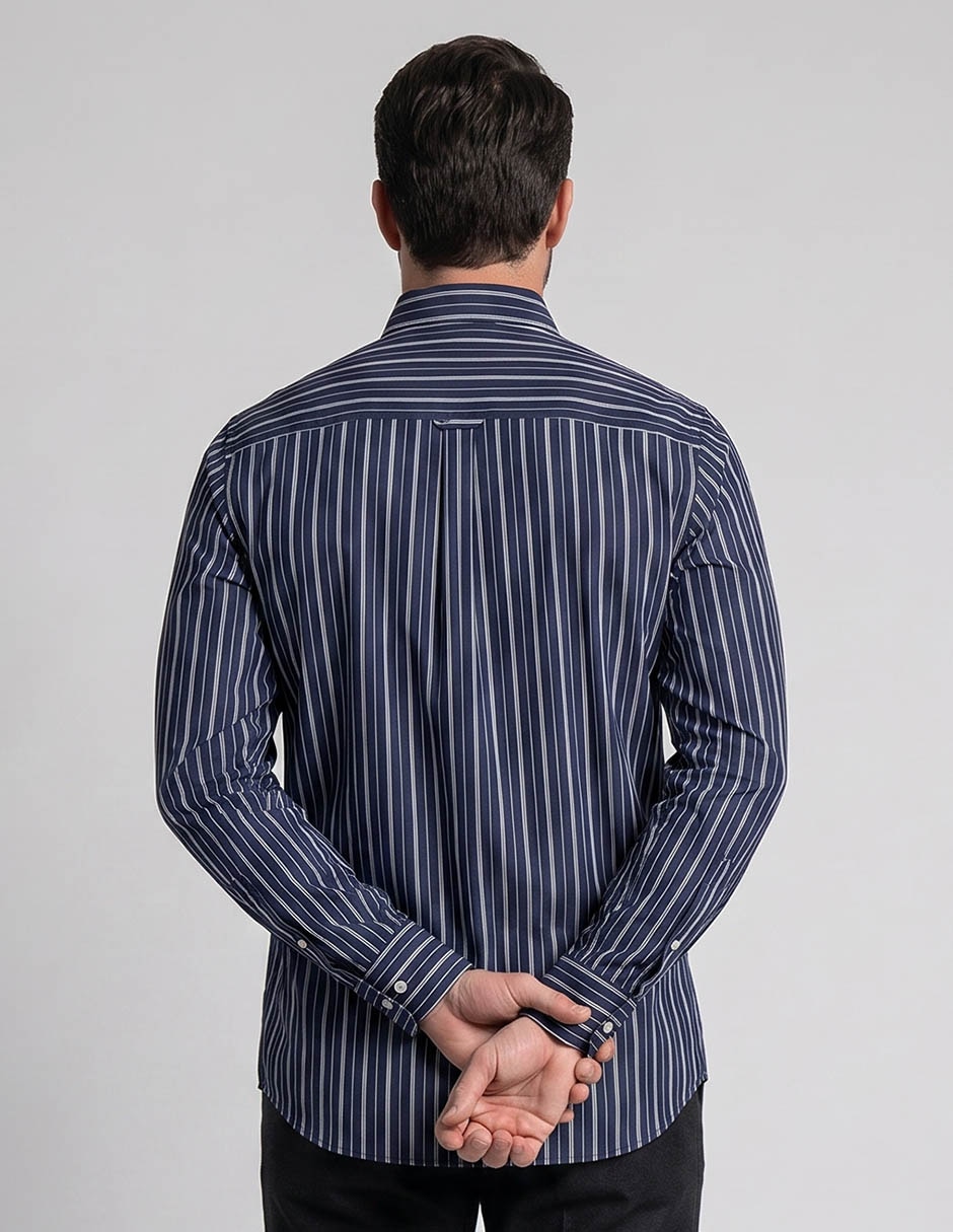 Camisa casual manga larga para hombre 2