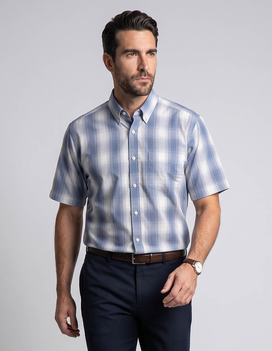 Camisa casual manga corta para hombre Camisa casual manga corta para hombre