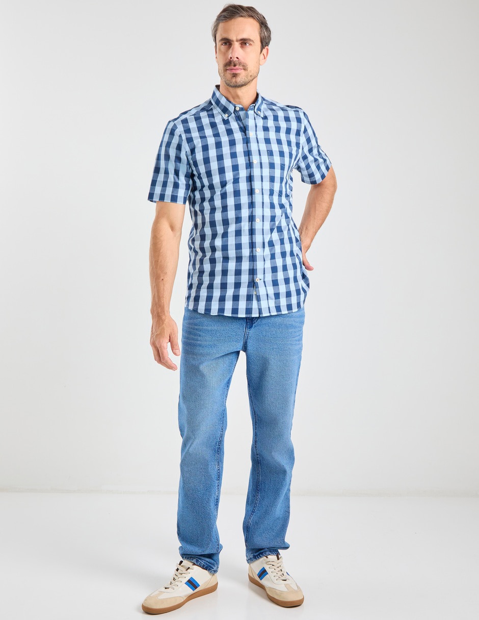 Camisa casual weekend manga corta para hombre