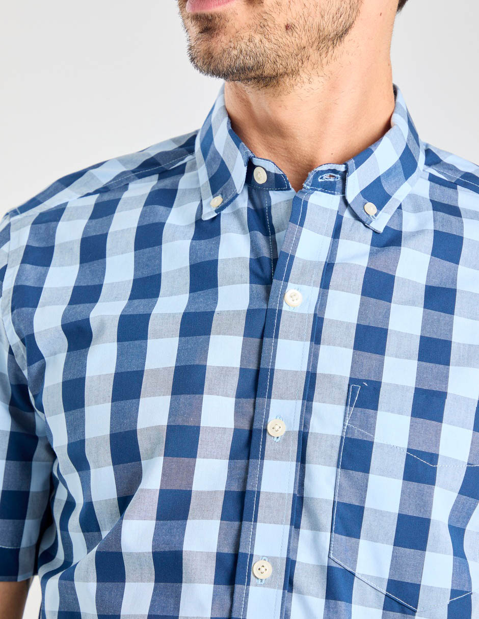 Camisa casual weekend manga corta para hombre
