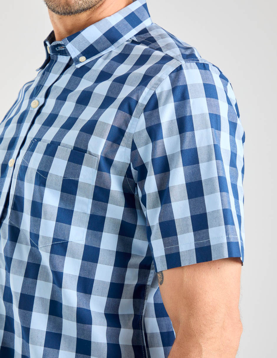 Camisa casual weekend manga corta para hombre