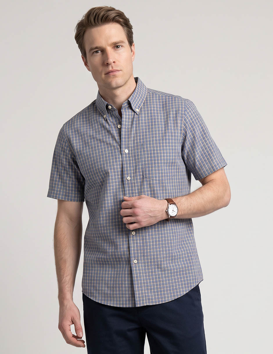 Camisa casual manga corta para hombre