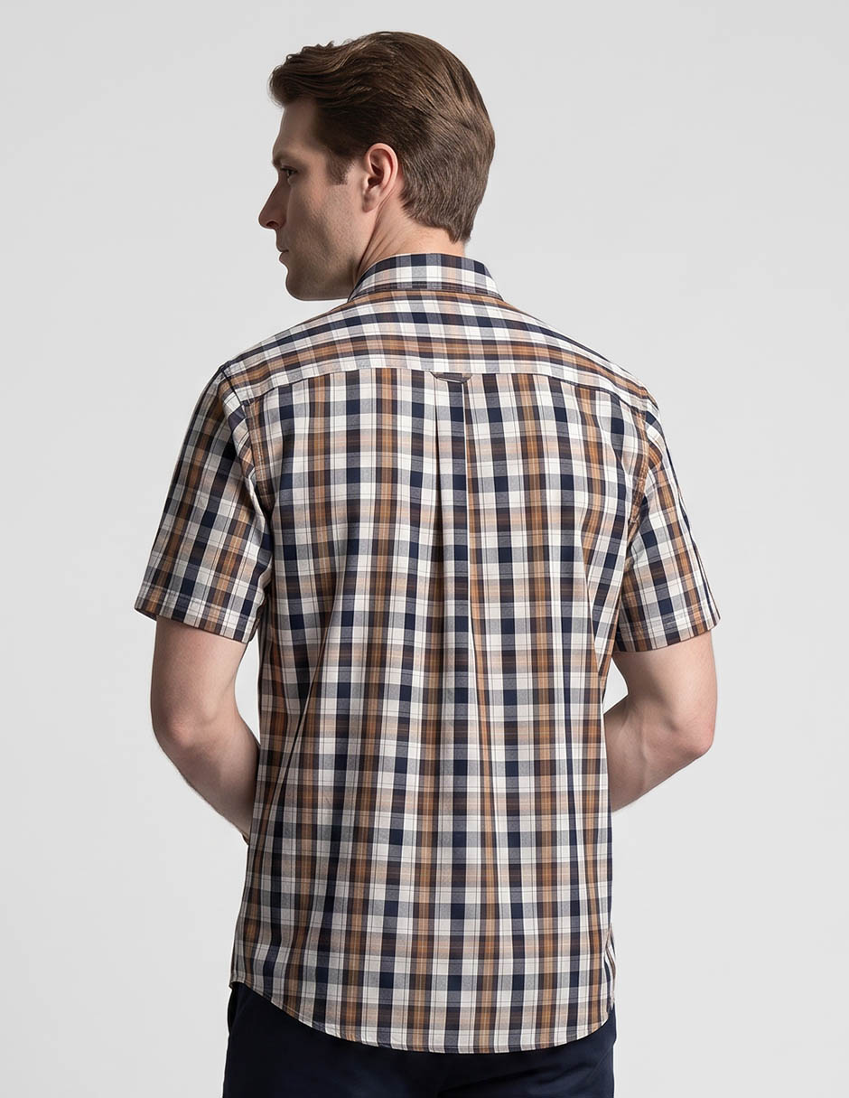 Camisa casual de algodón manga corta para hombre 2