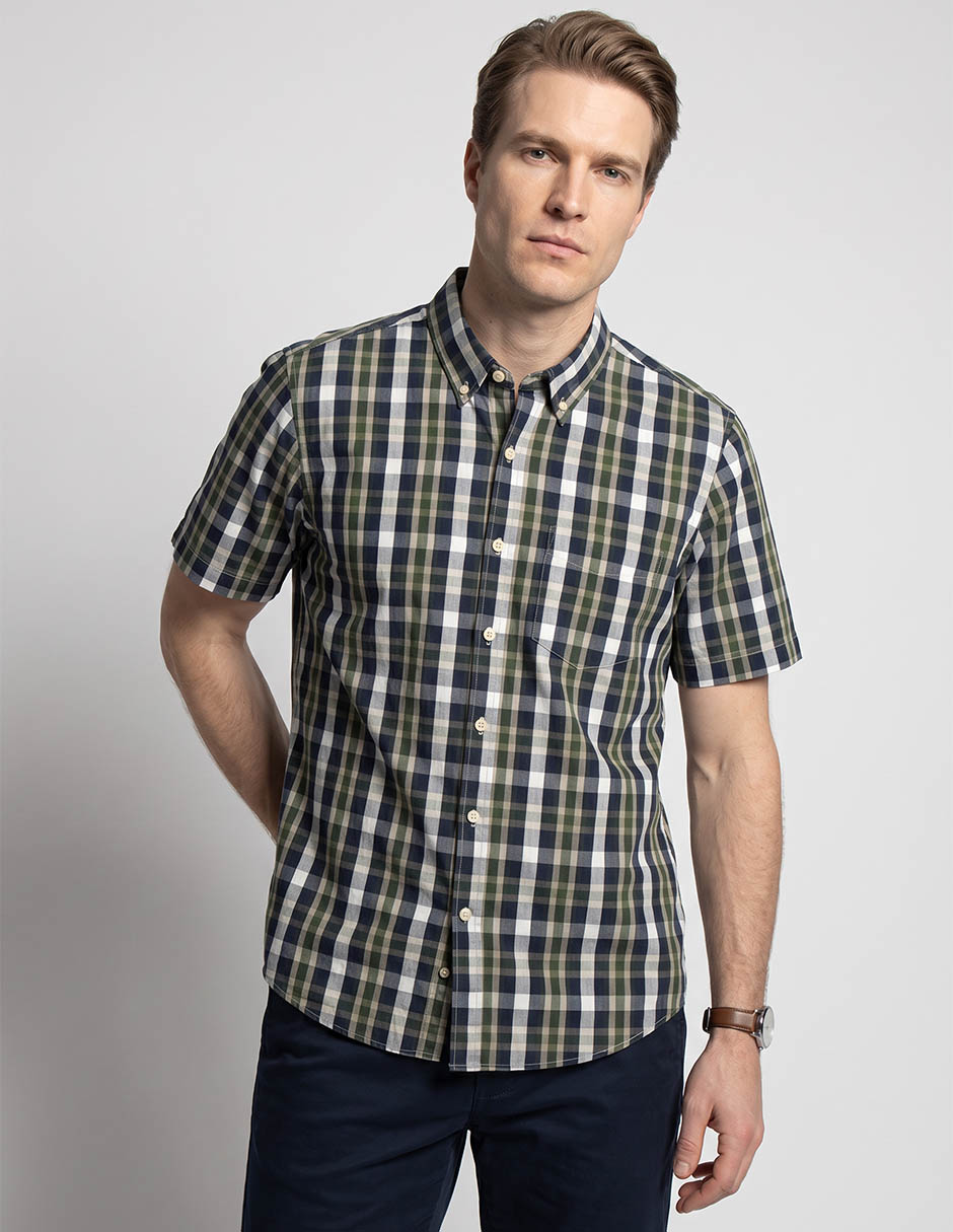 Camisa casual manga corta para hombre