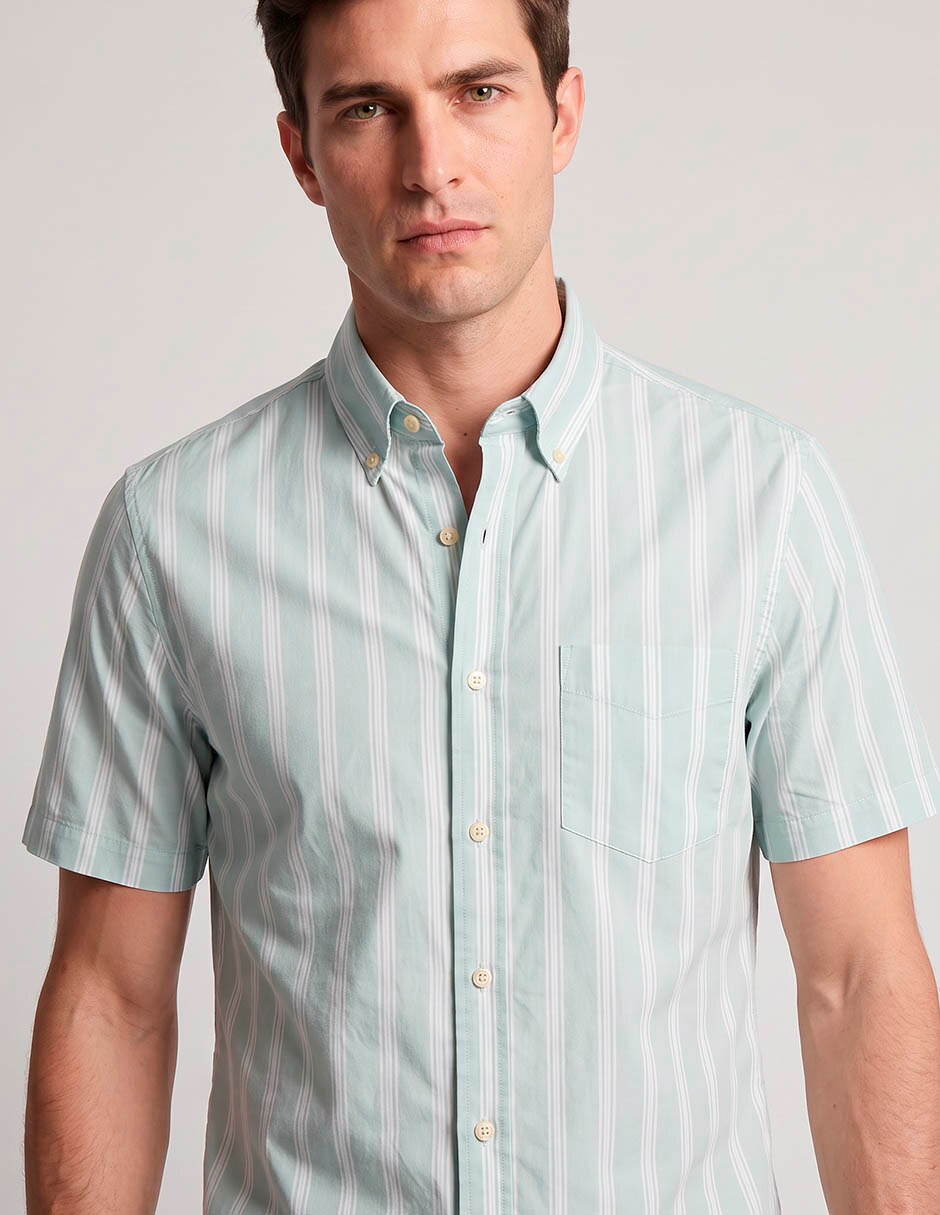 Camisa casual de algodón manga corta para hombre 3