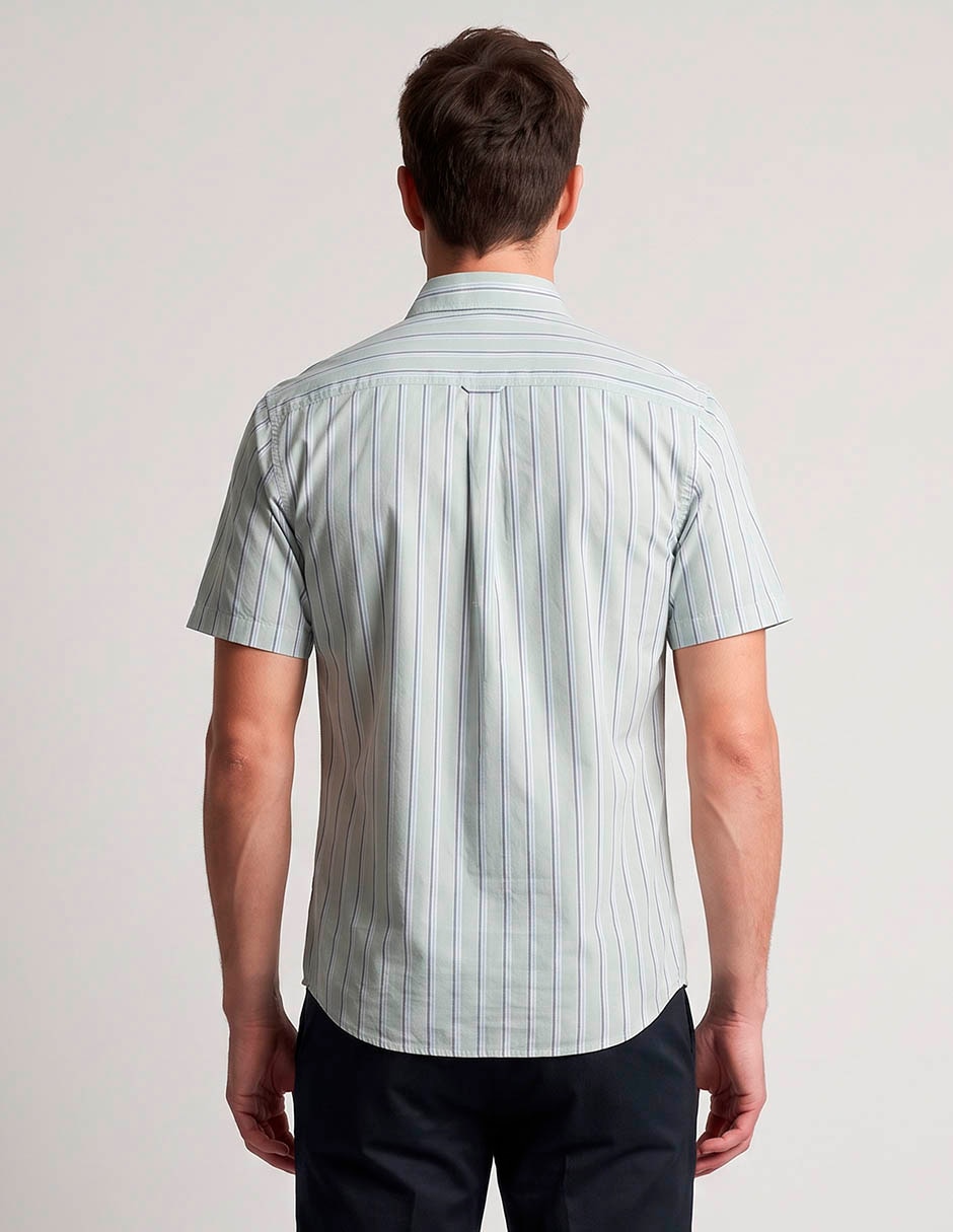 Camisa casual de algodón manga corta para hombre 2