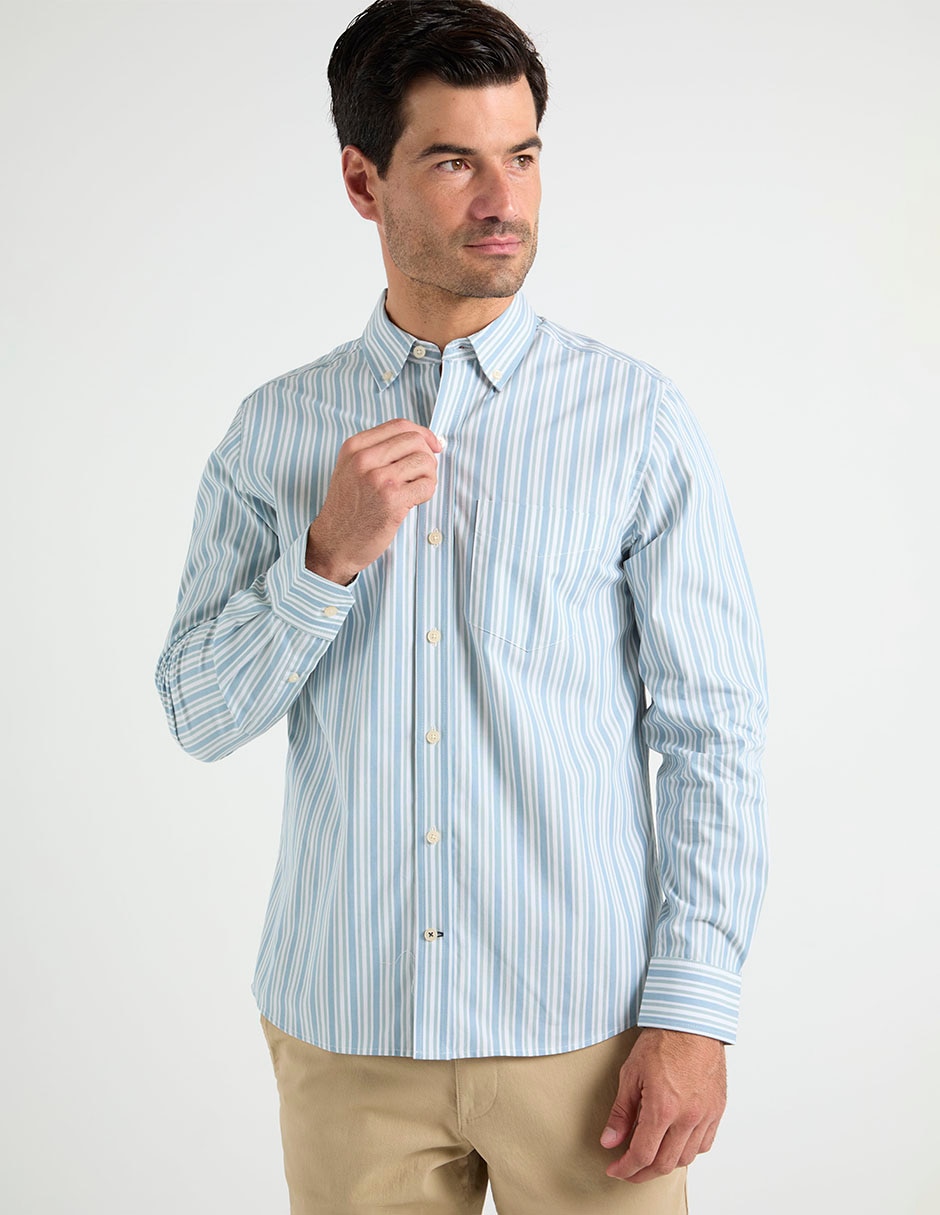 Camisa casual Weekend de algodón manga larga para hombre