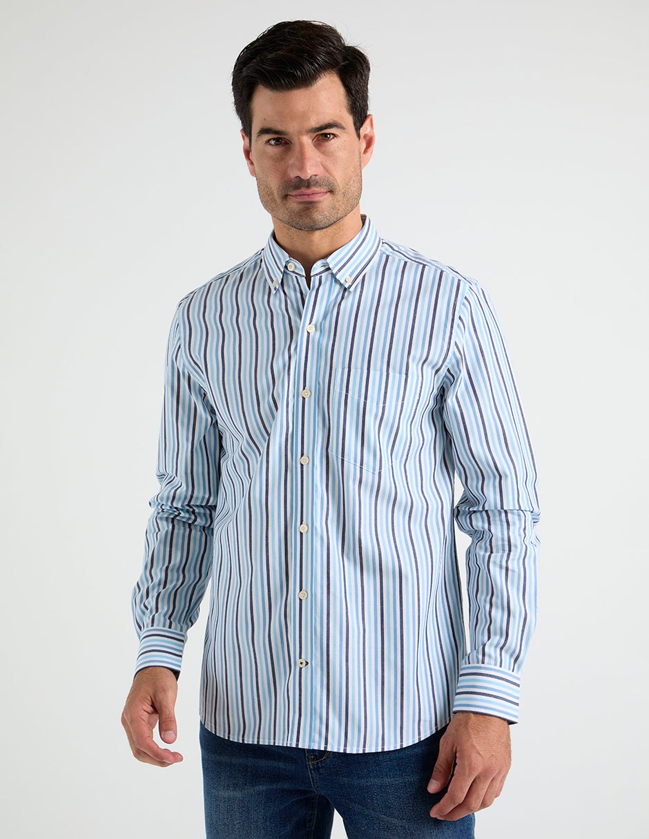 Camisa casual Weekend de algodón manga larga para hombre