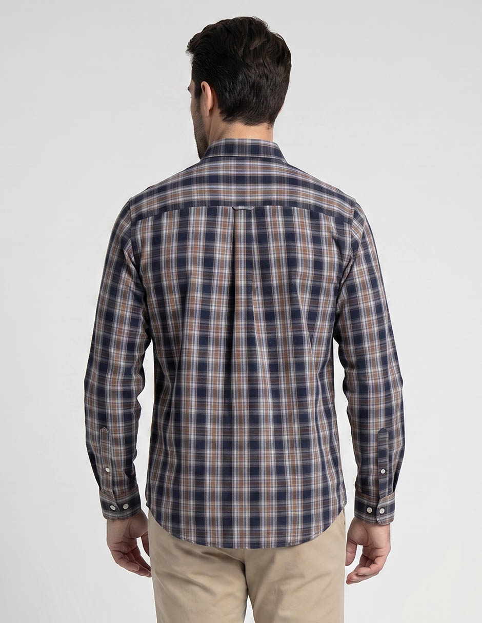 Camisa casual manga larga para hombre 2