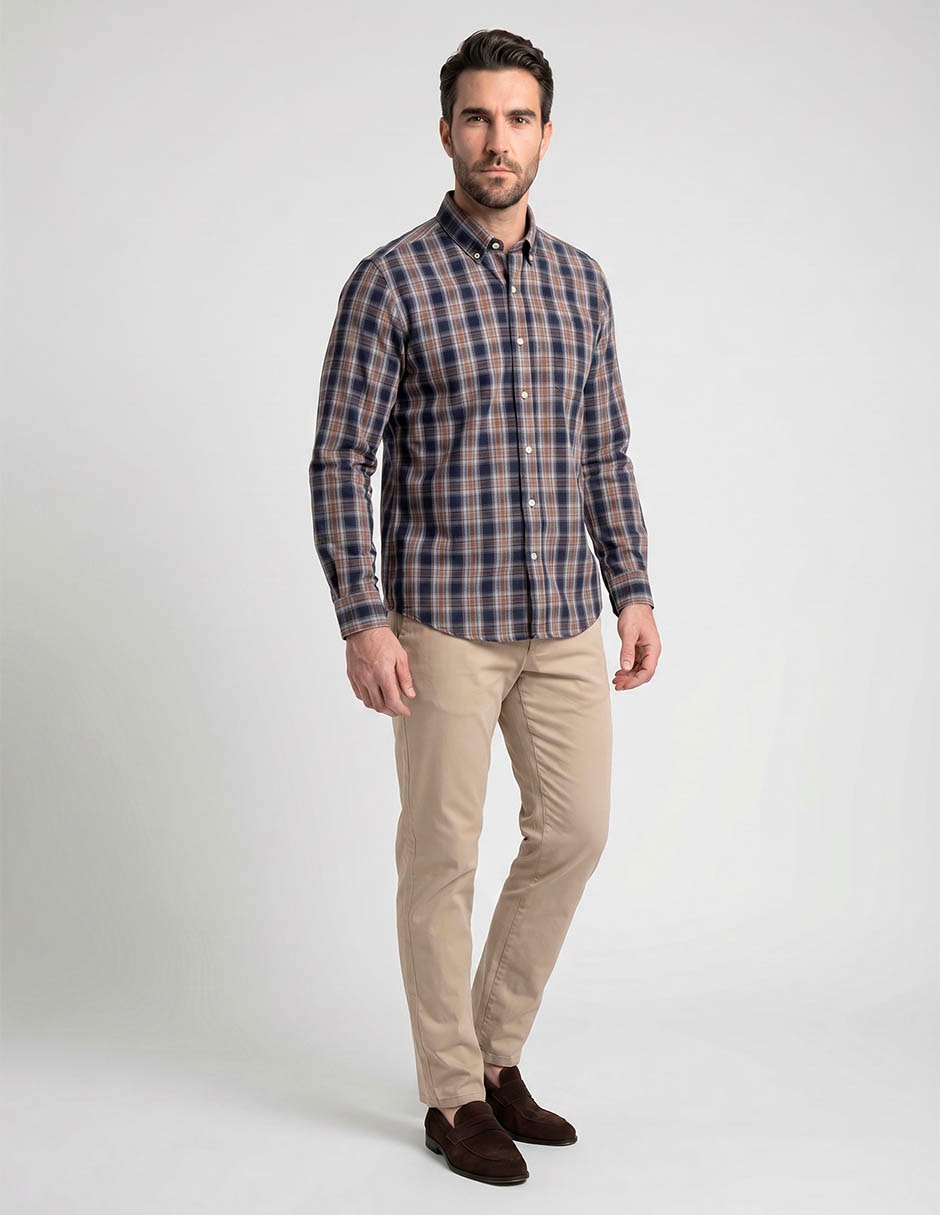 Camisa casual manga larga para hombre 3