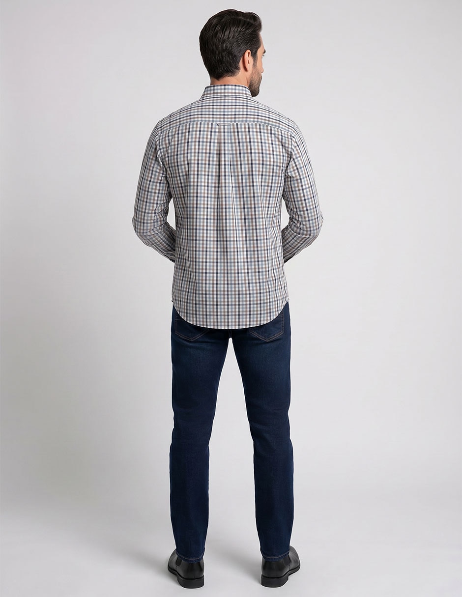 Camisa casual manga larga para hombre 2