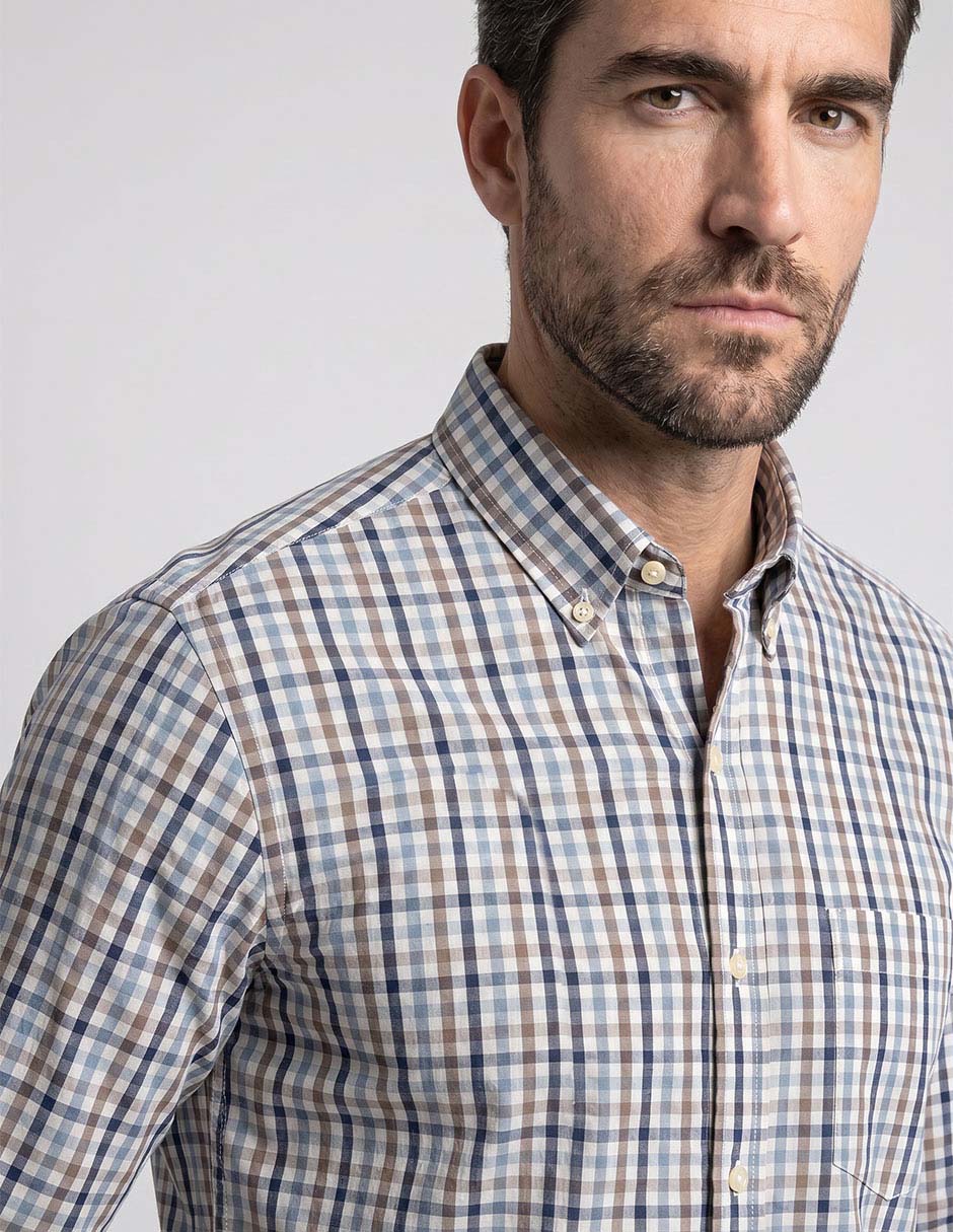 Camisa casual manga larga para hombre 3