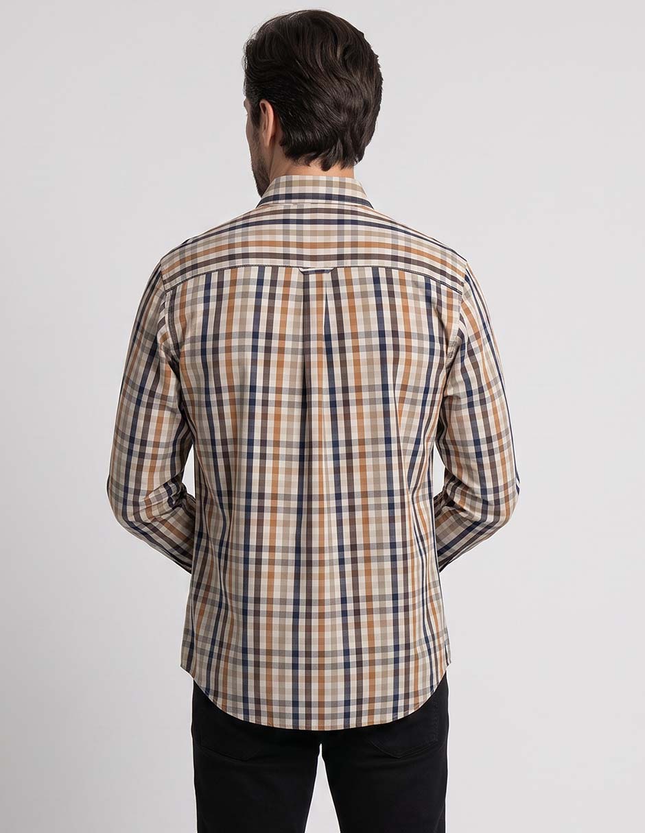 Camisa casual manga larga para hombre 2