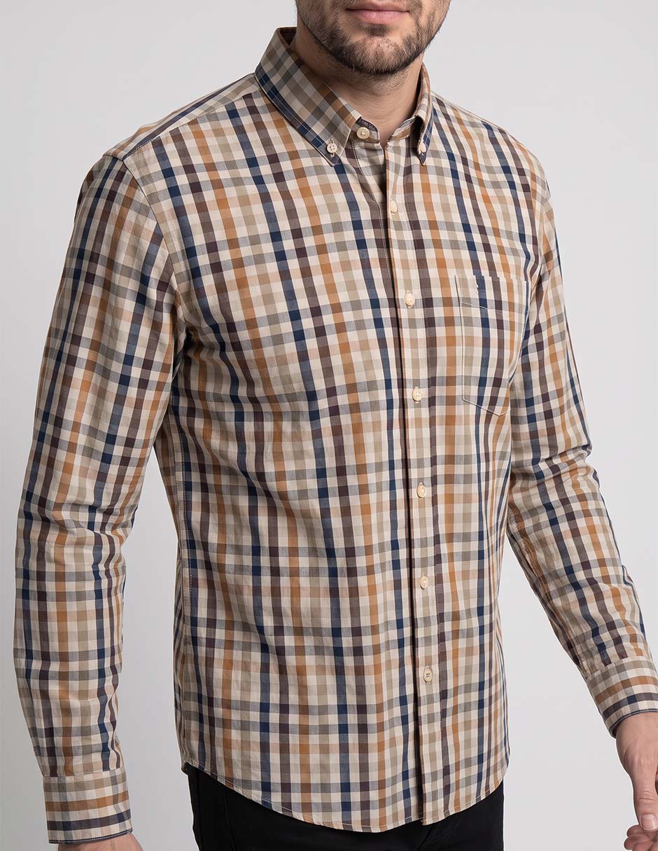 Camisa casual manga larga para hombre 3