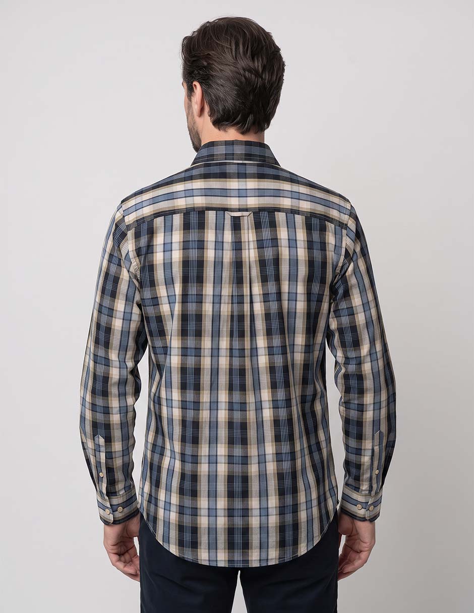 Camisa casual de algodón manga larga para hombre 2