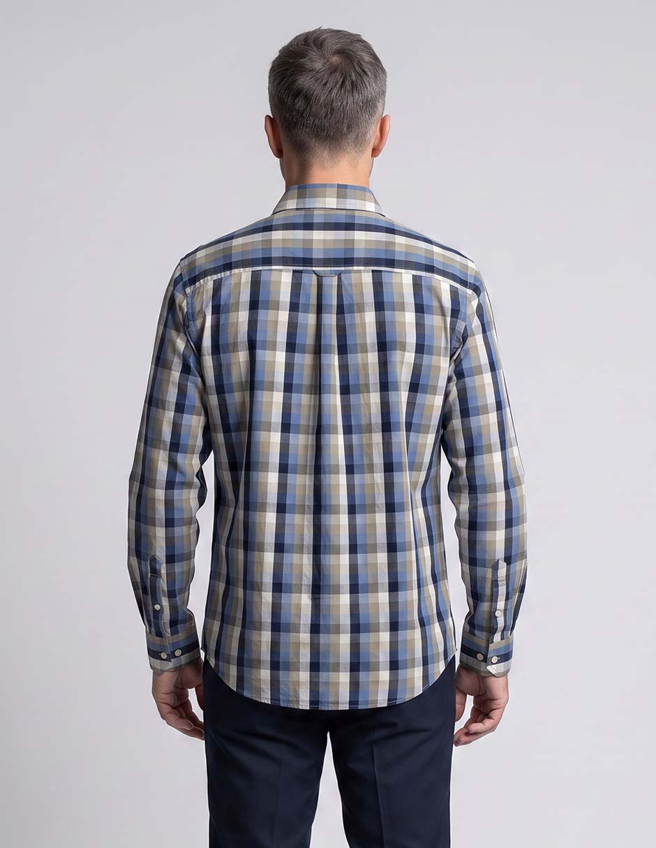 Camisa casual de algodón manga larga para hombre 2
