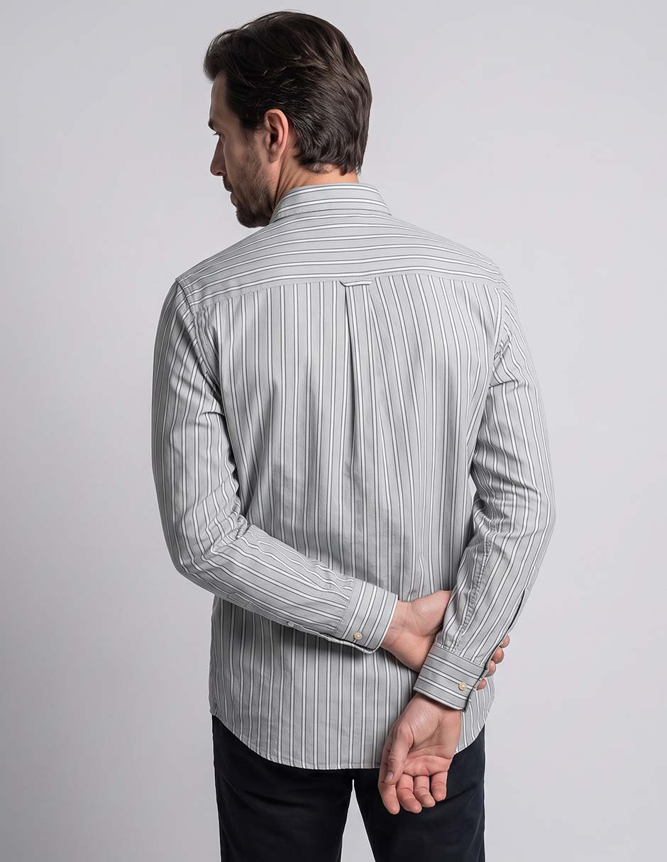 Camisa casual de algodón manga larga para hombre 2
