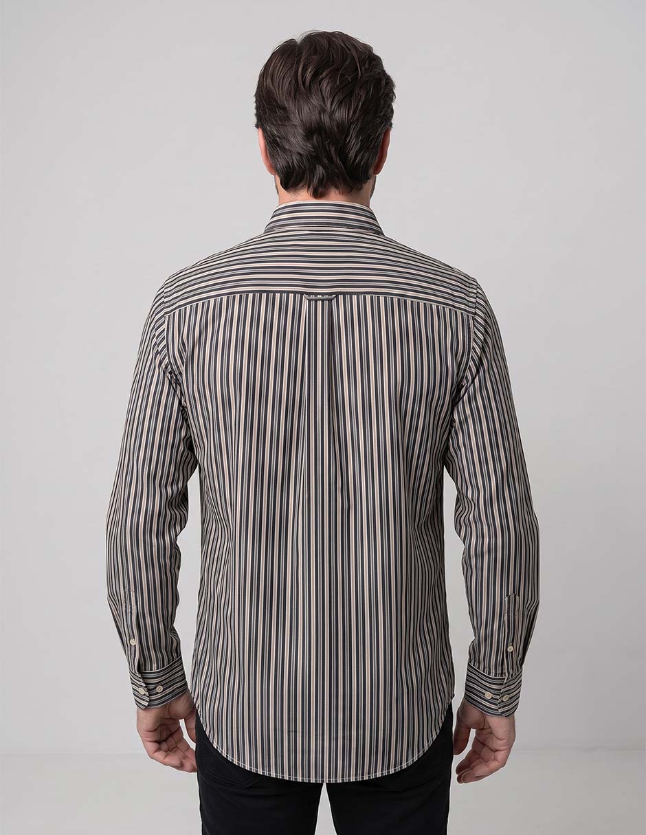 Camisa casual de algodón manga larga para hombre 2