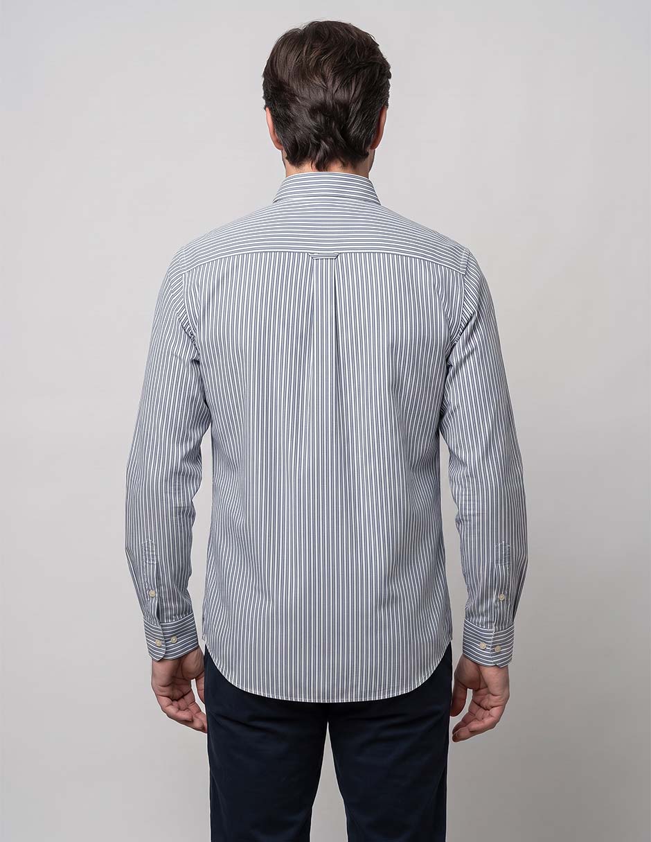 Camisa casual manga larga para hombre 2
