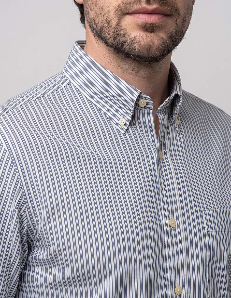 Camisa casual manga larga para hombre 3