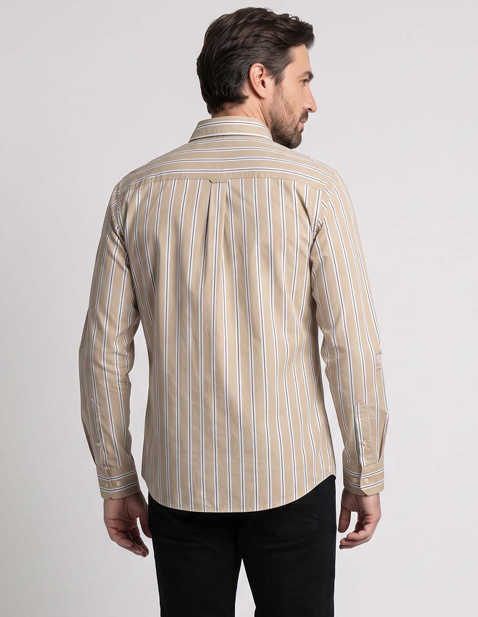 Camisa casual de algodón manga larga para hombre 2