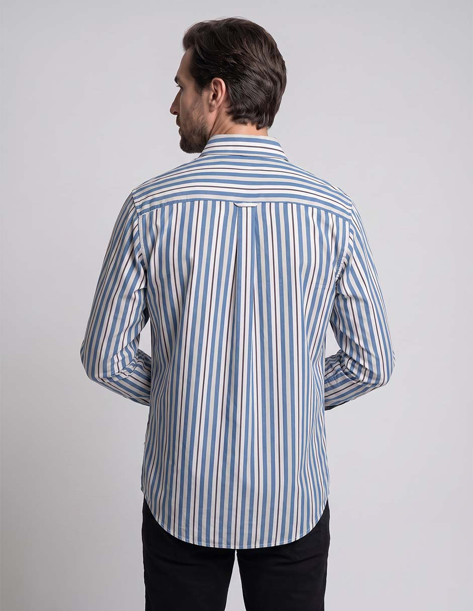 Camisa casual manga larga para hombre 2