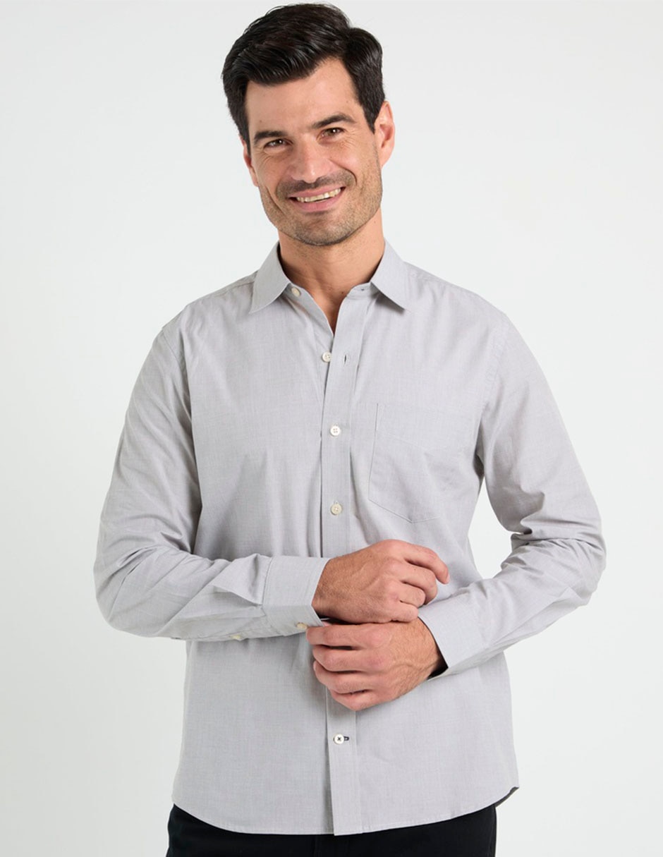 Camisa casual manga larga para hombre 5