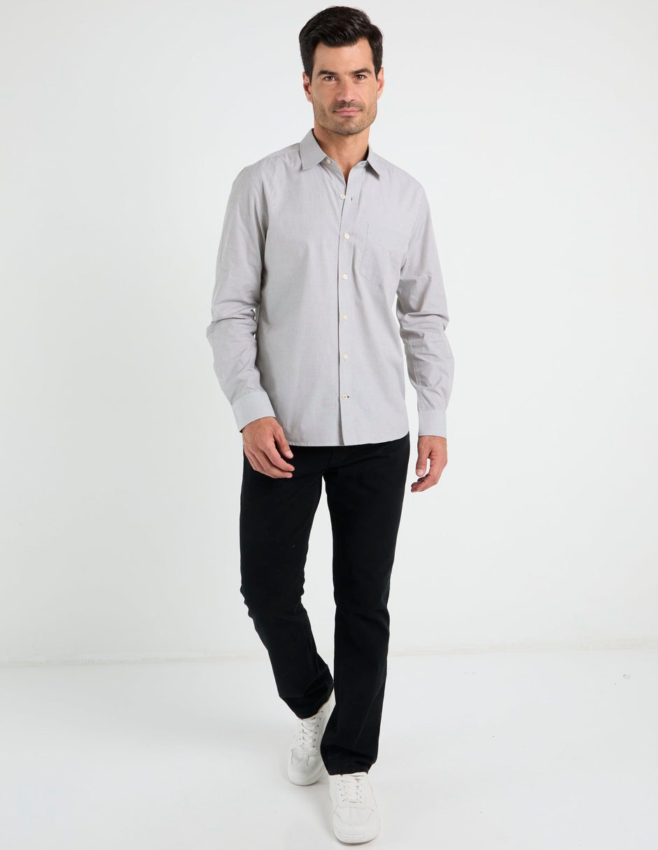 Camisa casual manga larga para hombre 4