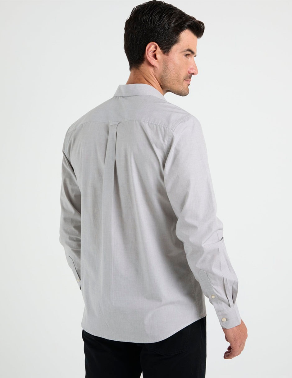Camisa casual manga larga para hombre 6
