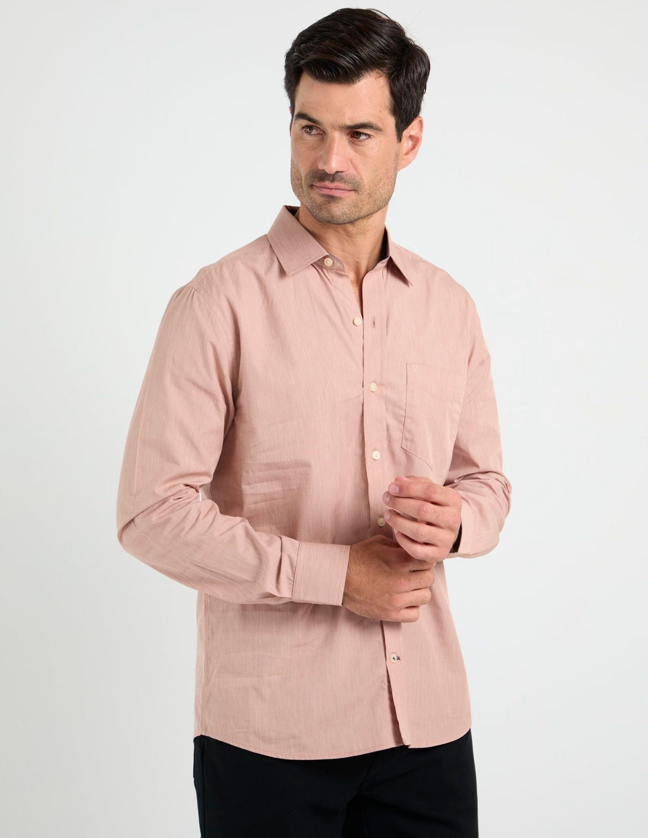 Camisa casual manga larga para hombre 2