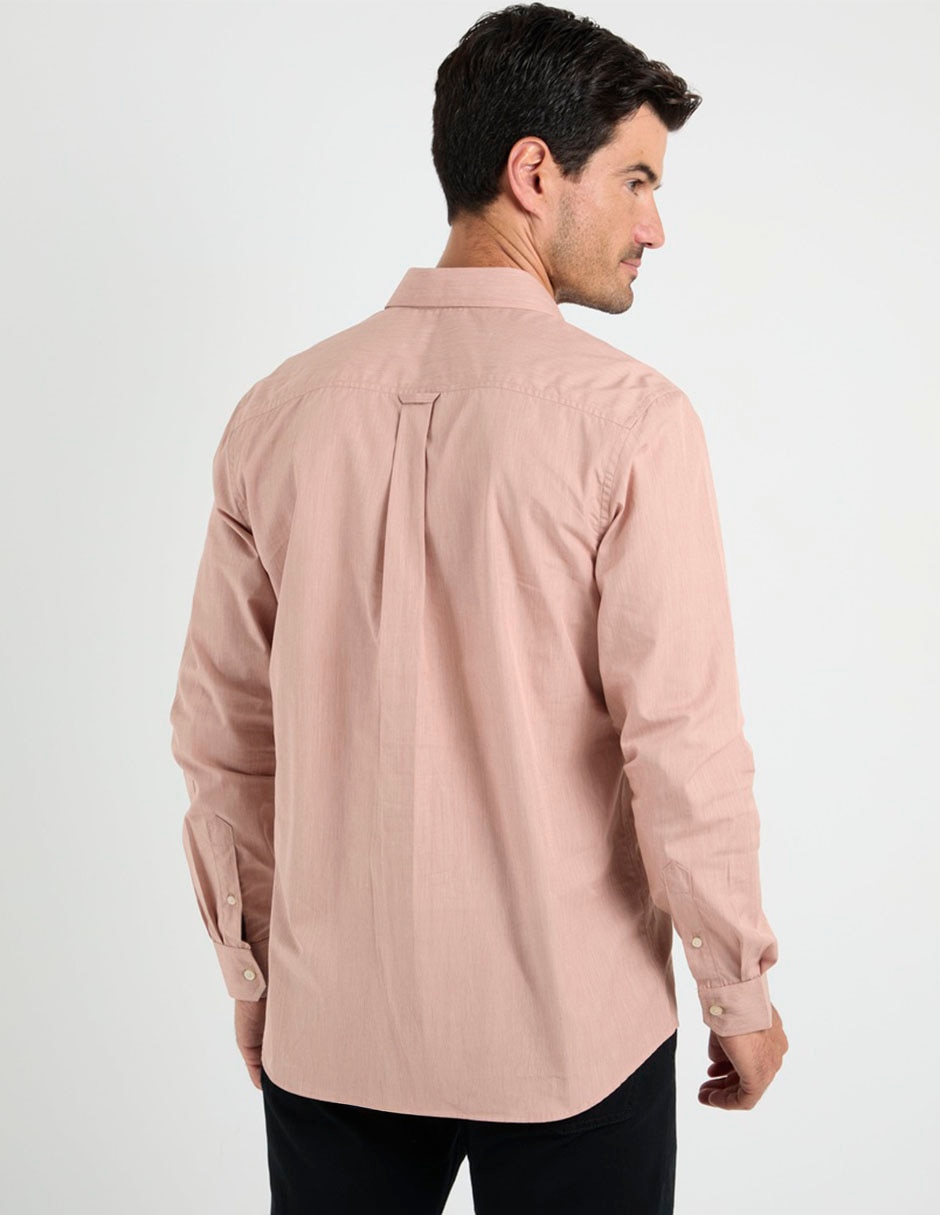 Camisa casual manga larga para hombre 6