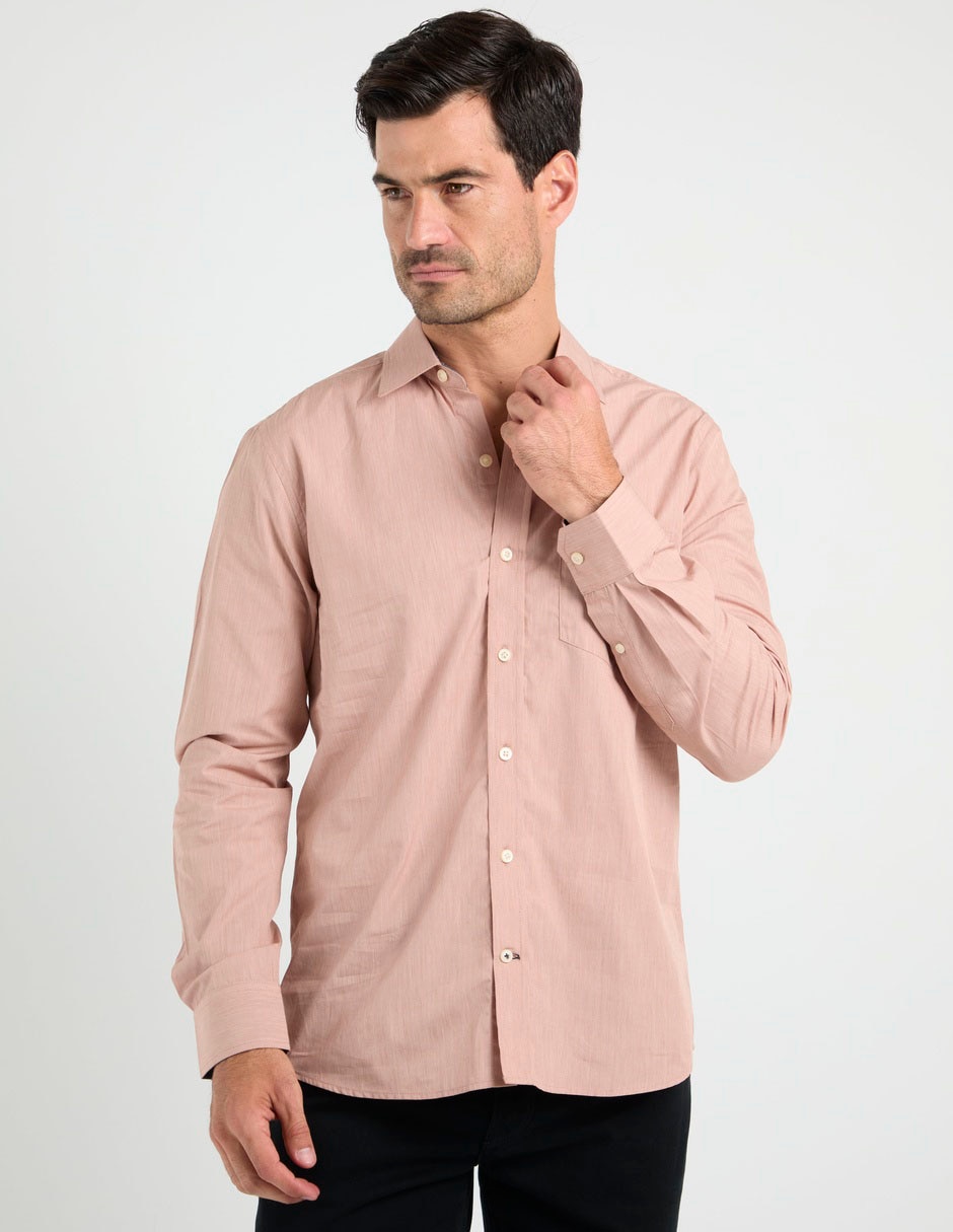 Camisa casual manga larga para hombre