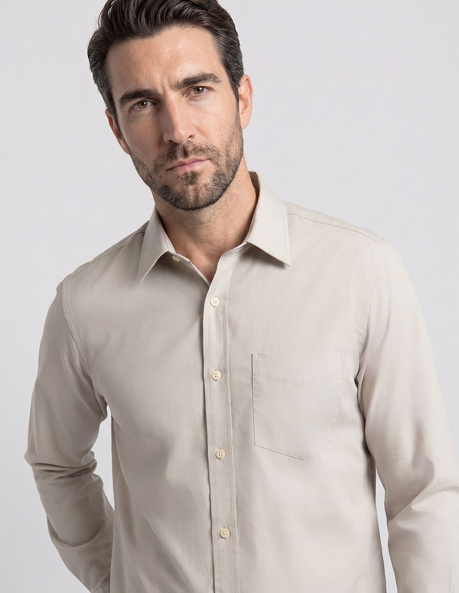 Camisa casual manga larga para hombre 2